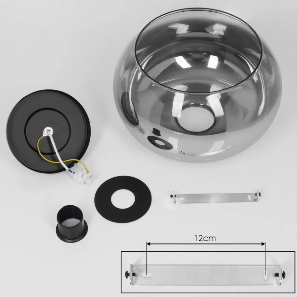Plafonniermolloy Clair, Fume, 1 Lumiere