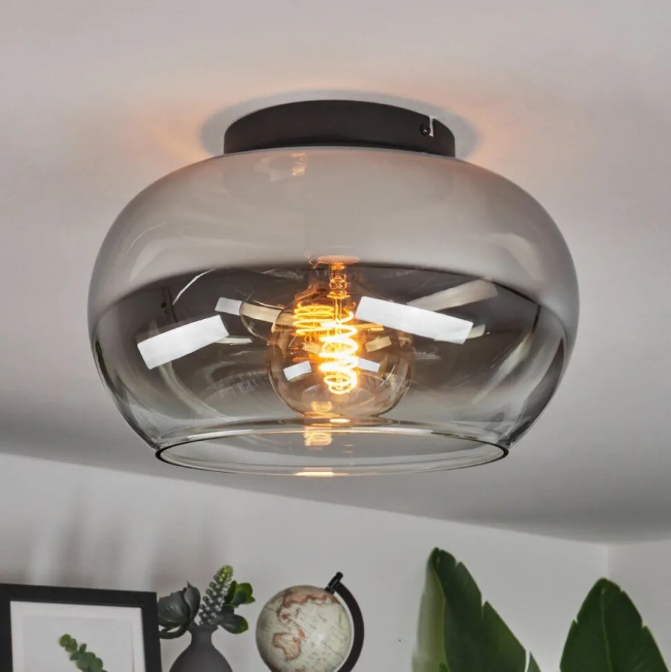 Plafonniermolloy Clair, Fume, 1 Lumiere