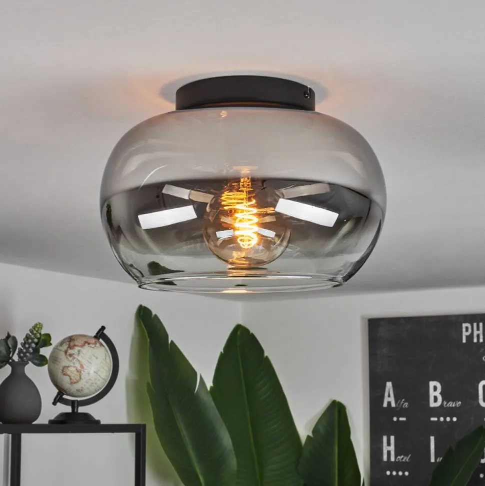 Plafonniermolloy Clair, Fume, 1 Lumiere