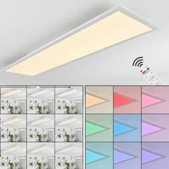Plafonniermontalba Led Blanc, 1 Lumiere, Telecommandes, Changeur De Couleurs