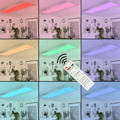 Plafonniermontalba Led Blanc, 1 Lumiere, Telecommandes, Changeur De Couleurs