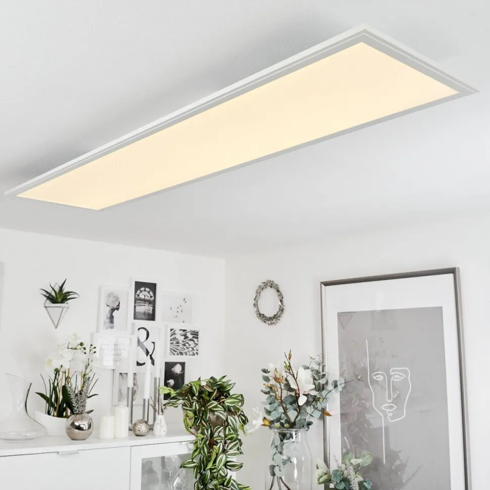 Plafonniermontalba Led Blanc, 1 Lumiere, Telecommandes, Changeur De Couleurs