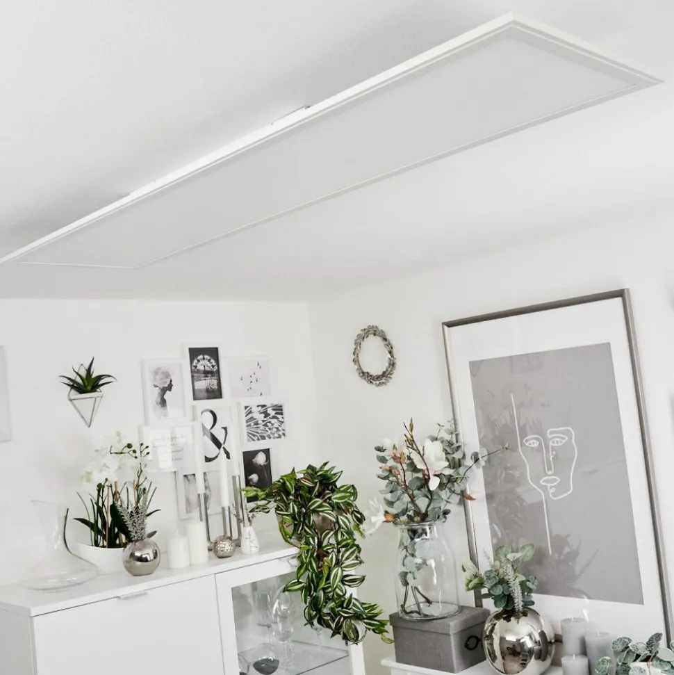 Plafonniermontalba Led Blanc, 1 Lumiere, Telecommandes, Changeur De Couleurs