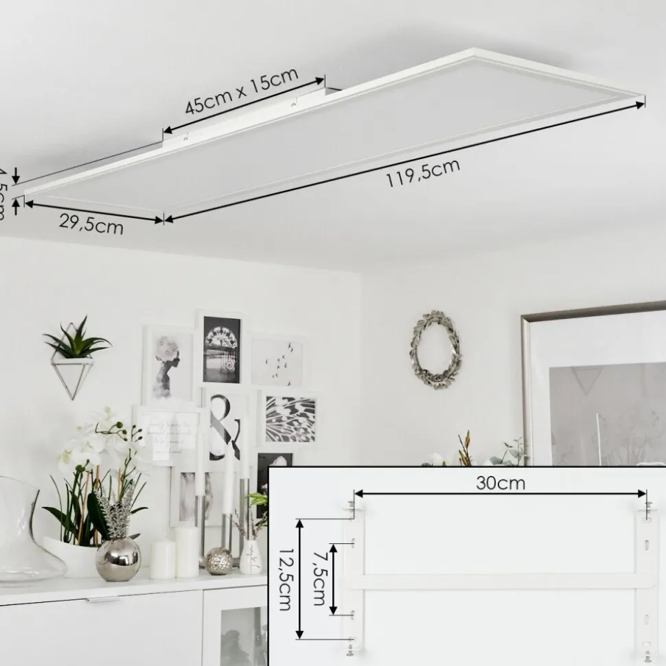 Plafonniermontalba Led Blanc, 1 Lumiere, Telecommandes, Changeur De Couleurs