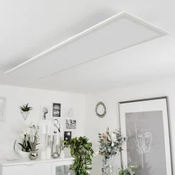 Plafonniermontalba Led Blanc, 1 Lumiere, Telecommandes, Changeur De Couleurs