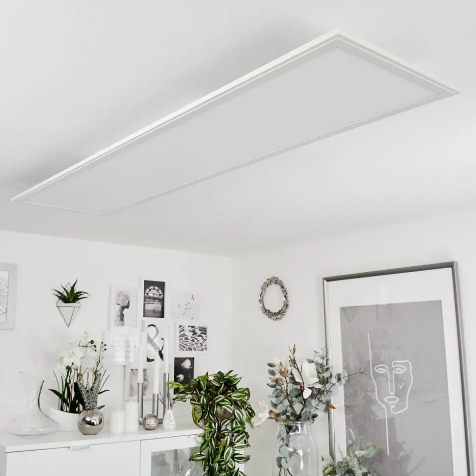 Plafonniermontalba Led Blanc, 1 Lumiere, Telecommandes, Changeur De Couleurs
