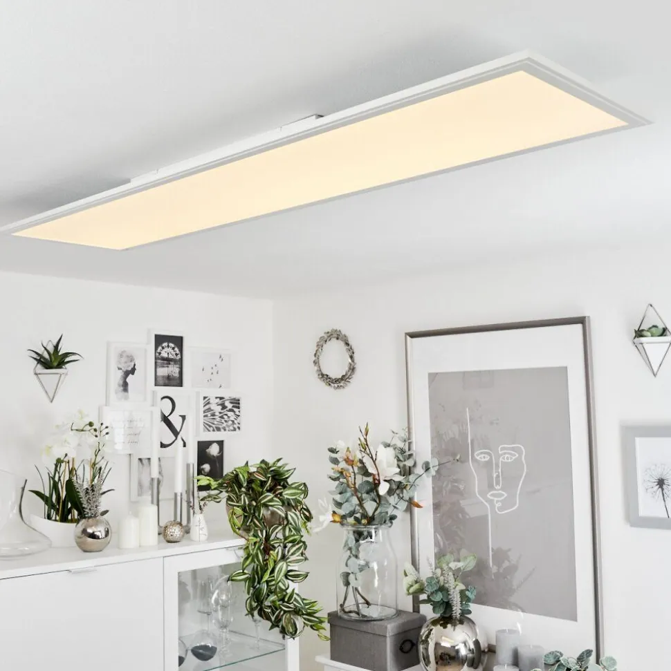 Plafonniermontalba Led Blanc, 1 Lumiere, Telecommandes, Changeur De Couleurs
