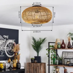 Plafonniermulstrand Ecru, 1 Lumiere