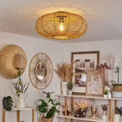 Plafonniermulstrand Ecru, 1 Lumiere