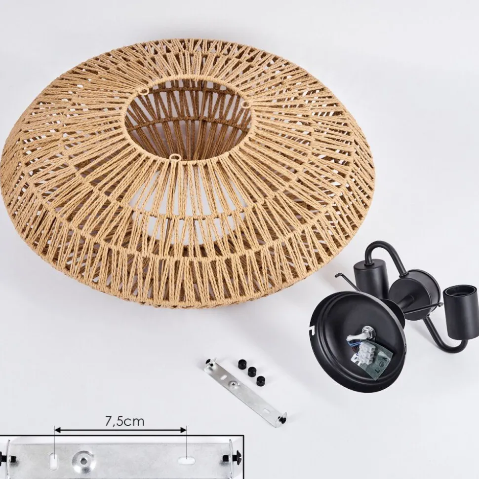 Plafonniermulstrand Ecru, 1 Lumiere