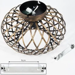 Plafonnieroravi Ancien, Or, 1 Lumiere