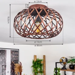 Plafonnieroravi Cuivre, 1 Lumiere