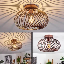 Plafonnieroravi Cuivre, 1 Lumiere