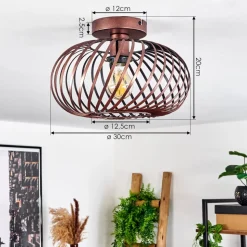 Plafonnieroravi Cuivre, 1 Lumiere