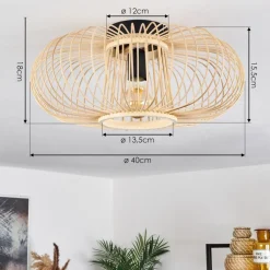 Plafonnieroravi Ecru, 1 Lumiere