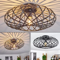 Plafonnieroravi Noir, 1 Lumiere