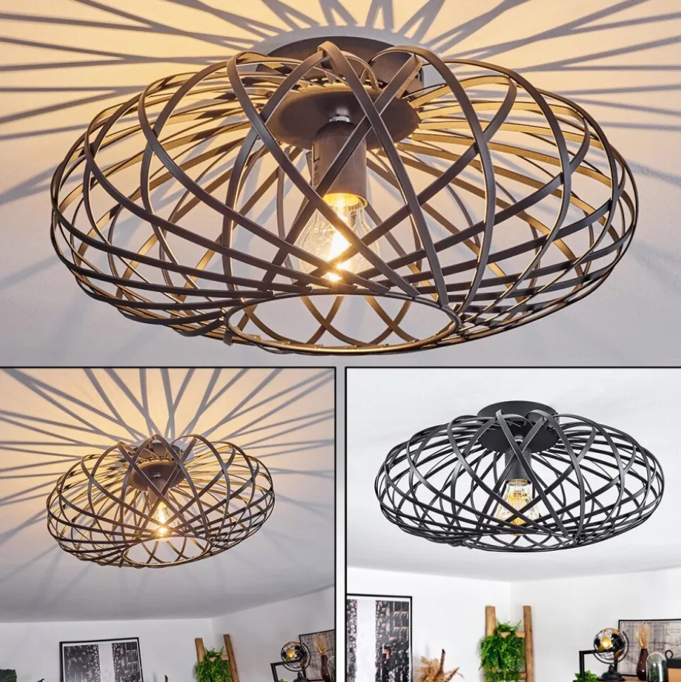 Plafonnieroravi Noir, 1 Lumiere