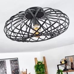 Plafonnieroravi Noir, 1 Lumiere