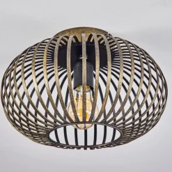 Plafonnieroravi Noir Dore, 1 Lumiere