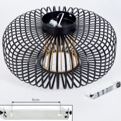 Plafonnieroravi Noir Dore, 1 Lumiere