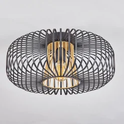 Plafonnieroravi Noir Dore, 1 Lumiere