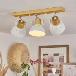 Plafonnierorny Ecru, Blanc, 3 Lumieres