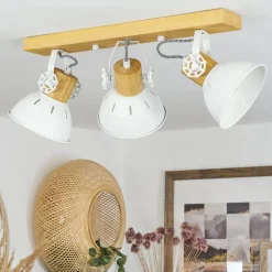 Plafonnierorny Ecru, Blanc, 3 Lumieres