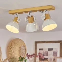 Plafonnierorny Ecru, Blanc, 3 Lumieres
