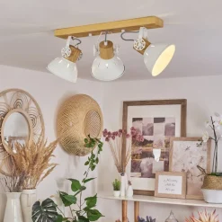 Plafonnierorny Ecru, Blanc, 3 Lumieres
