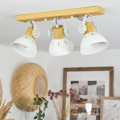 Plafonnierorny Ecru, Blanc, 3 Lumieres