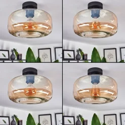 Plafonnierpedreles Ambre, 1 Lumiere