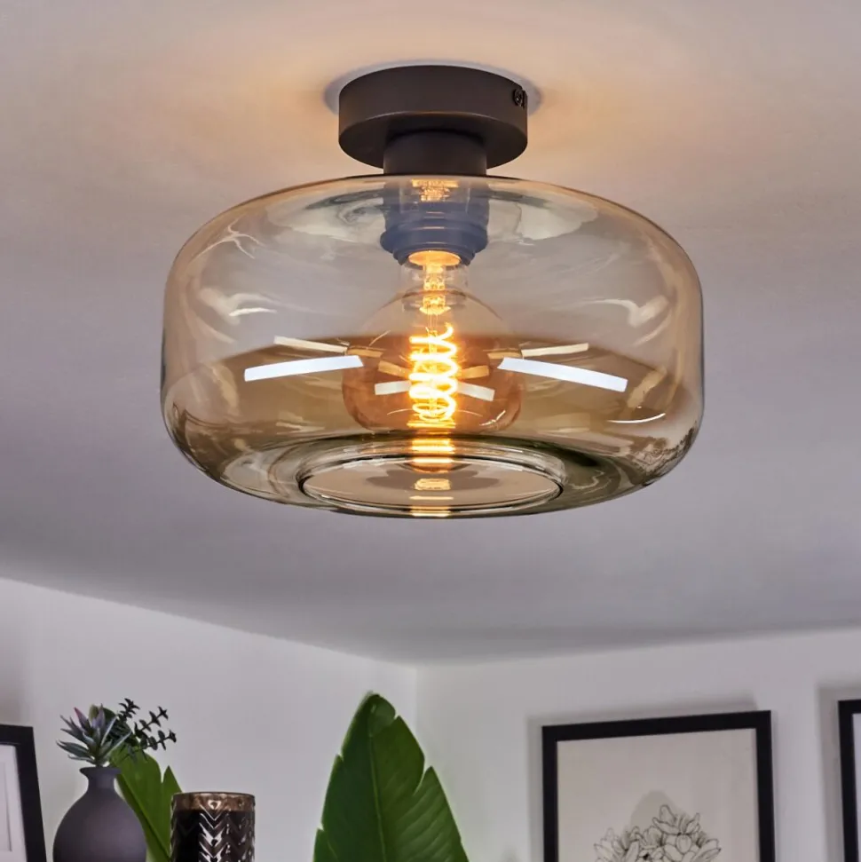 Plafonnierpedreles Ambre, 1 Lumiere