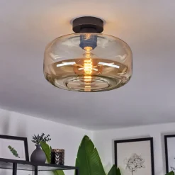 Plafonnierpedreles Ambre, 1 Lumiere