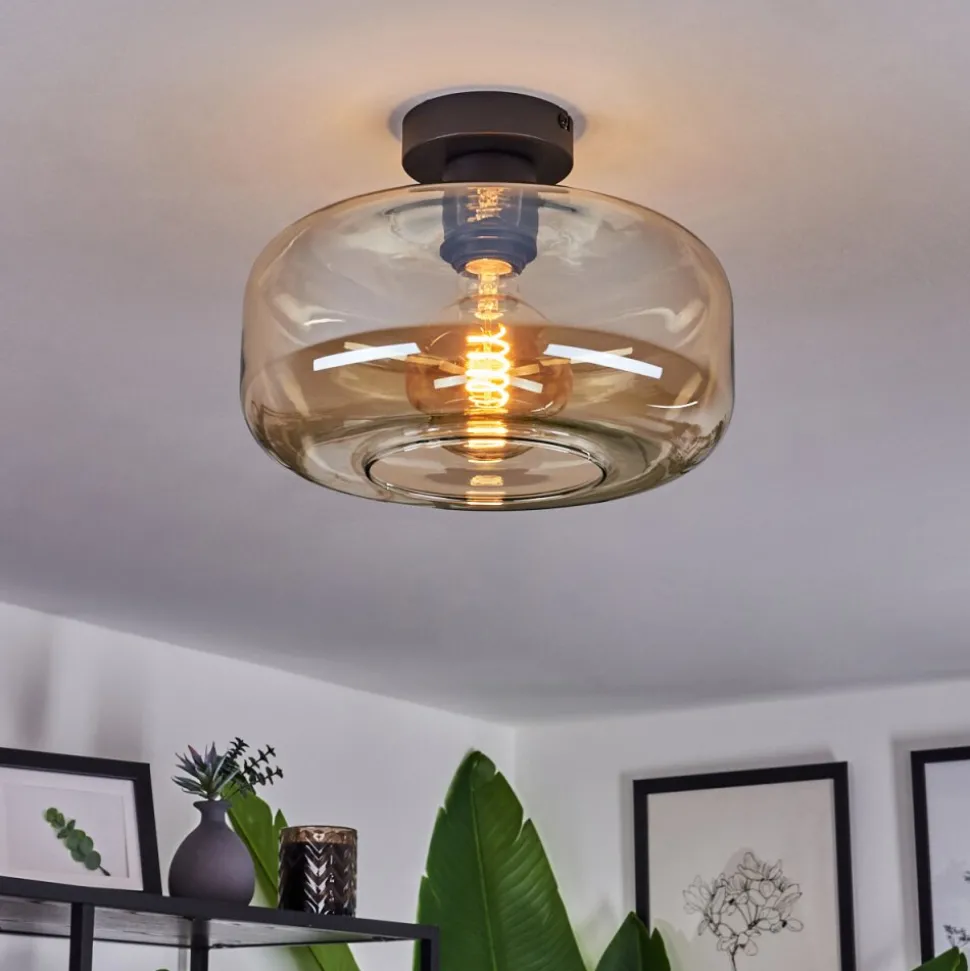 Plafonnierpedreles Ambre, 1 Lumiere