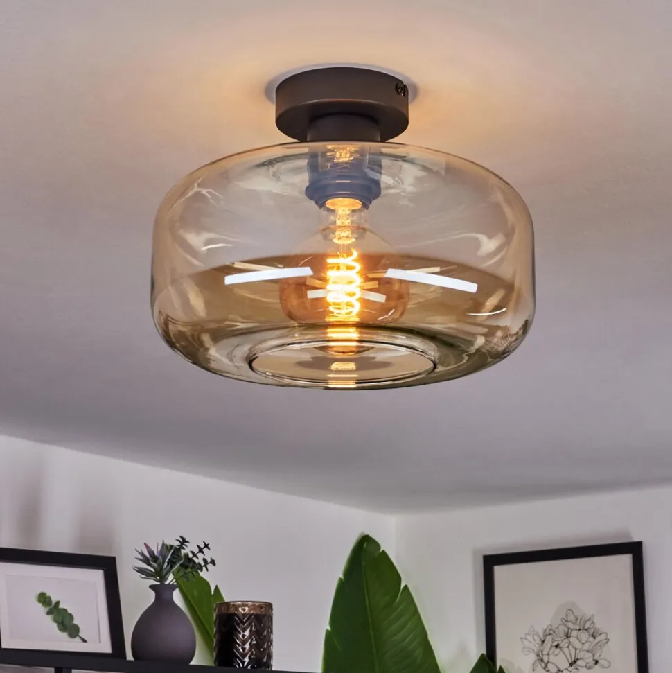 Plafonnierpedreles Ambre, 1 Lumiere
