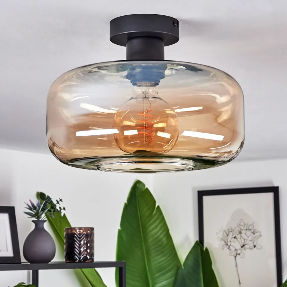 Plafonnierpedreles Ambre, 1 Lumiere