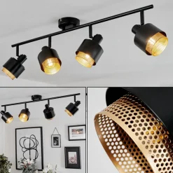 Plafonnierpegos Noir, 4 Lumieres
