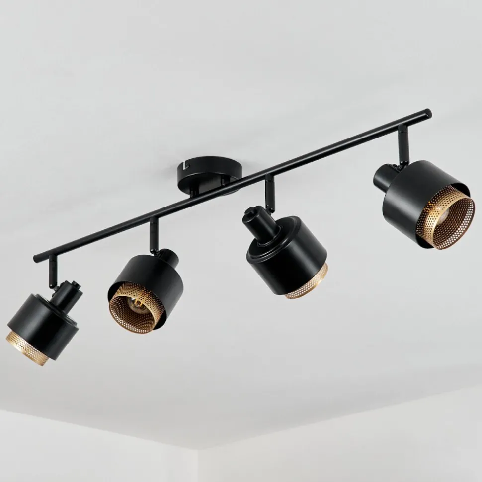 Plafonnierpegos Noir, 4 Lumieres