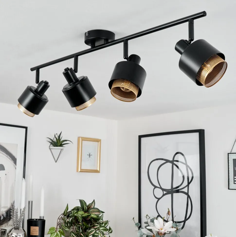 Plafonnierpegos Noir, 4 Lumieres