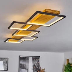 Plafonnierpompu Led Ecru, Noir, 1 Lumiere