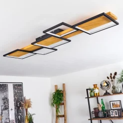 Plafonnierpompu Led Ecru, Noir, 1 Lumiere