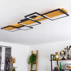Plafonnierpompu Led Ecru, Noir, 1 Lumiere