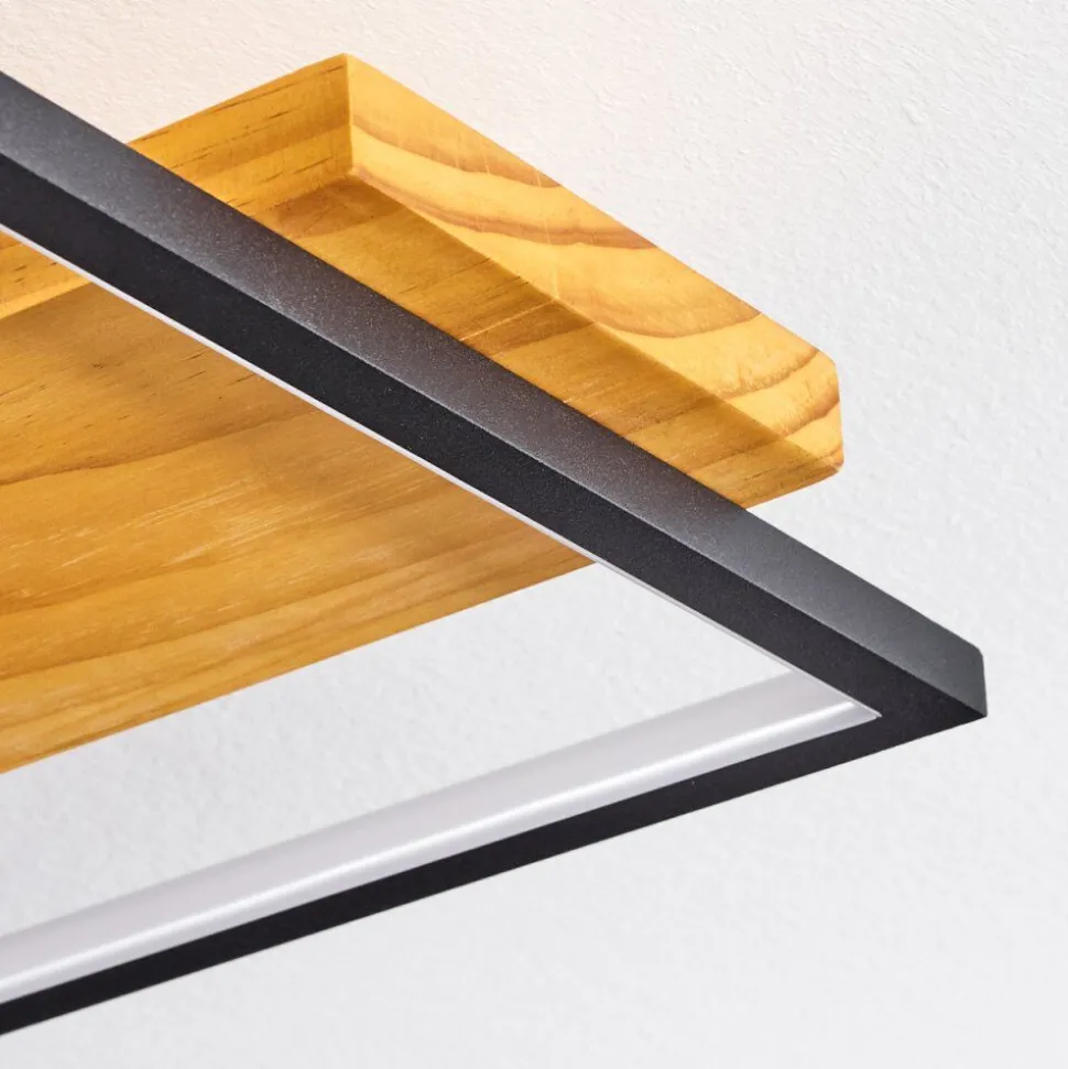 Plafonnierpompu Led Ecru, Noir, 1 Lumiere
