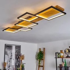 Plafonnierpompu Led Ecru, Noir, 1 Lumiere