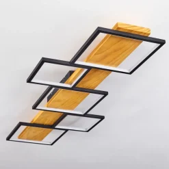Plafonnierpompu Led Ecru, Noir, 1 Lumiere