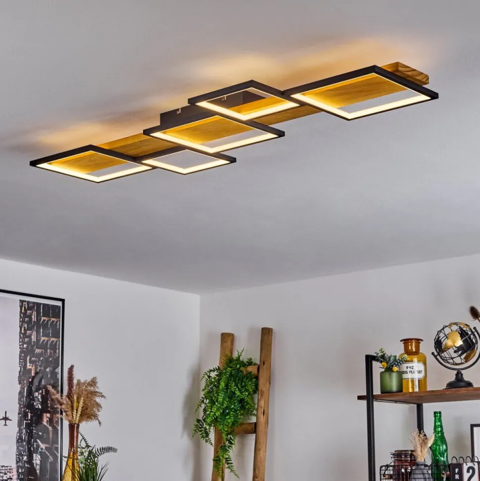 Plafonnierpompu Led Ecru, Noir, 1 Lumiere