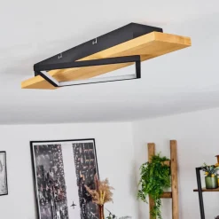Plafonnierpompu Led Ecru, Noir, 1 Lumiere