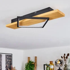 Plafonnierpompu Led Ecru, Noir, 1 Lumiere