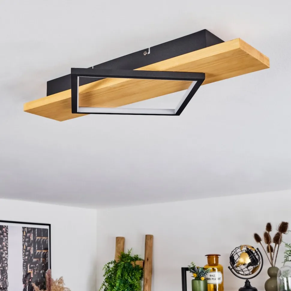 Plafonnierpompu Led Ecru, Noir, 1 Lumiere