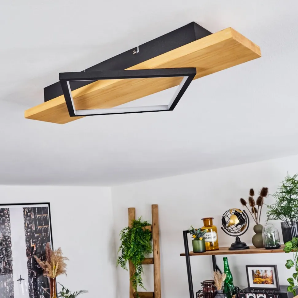 Plafonnierpompu Led Ecru, Noir, 1 Lumiere
